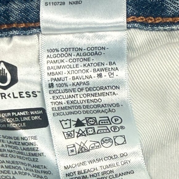 NWT Levi's Premium 568 Stay Loose Patchwork Jeans Distressed Cotton Size 36x30 - Picture 11 of 12